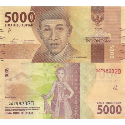 Indonésie - bankovka 5000 rupiah 2016 UNC