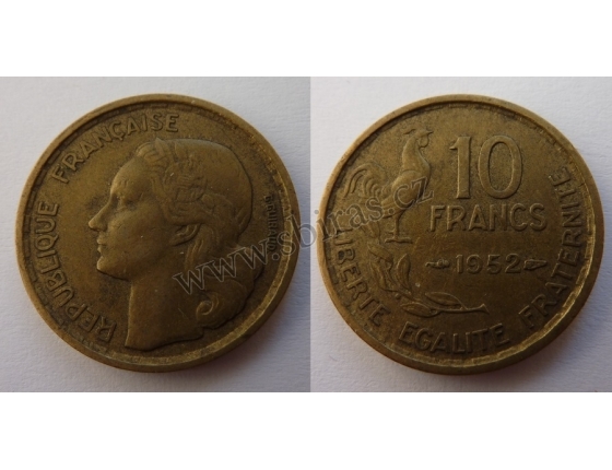 Francie - 10 franků 1952