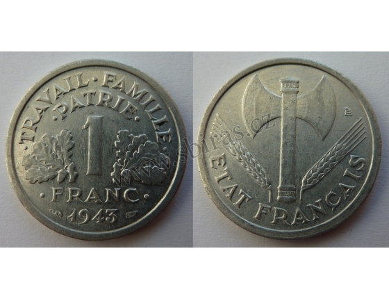 1 Frank 1943 Nazi-Besetzung Frankreich