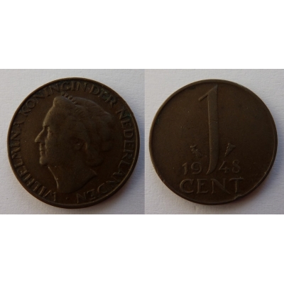 Holandsko - 1 cent 1948