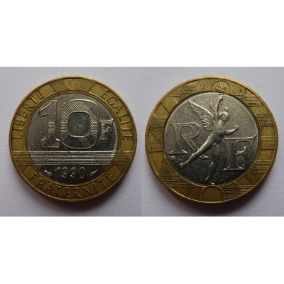 Francie - 10 franků 1990