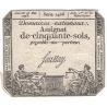 Francie - bankovka 50 Sols 1793