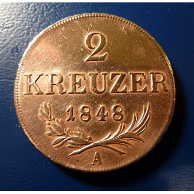2 Kreuzer 1848