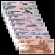 KLDR - sada 10 anulátů bankovek 5, 10, 50, 100, 200, 500, 1000, 2000, 5000 (verze 2013), 5000 (verze 2008) won UNC
