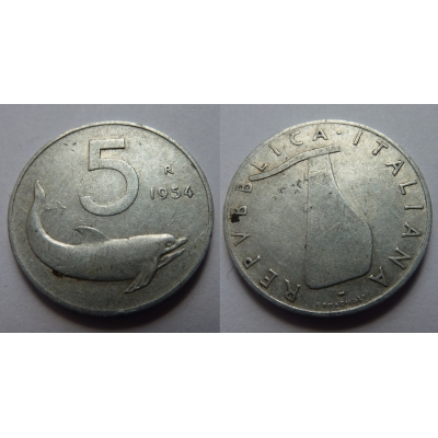 Itálie - 5 lir 1954 R