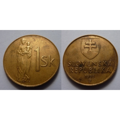 Slovensko - 1 koruna 1993
