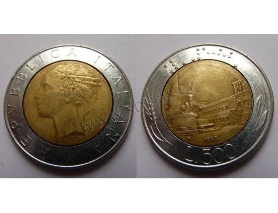 Itálie - 500 lire 1986