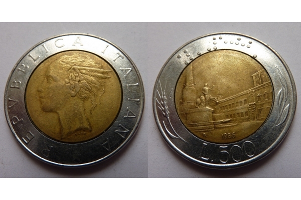 Itálie - 500 lire 1986