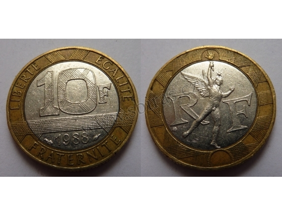 Francie - 10 franků 1988
