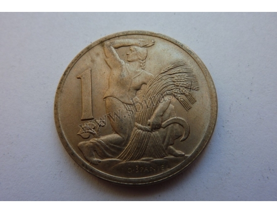 Československo - mince 1 koruna 1938