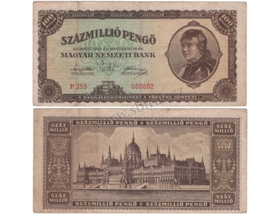Maďarsko - bankovka 100 000 000 pengö 1946