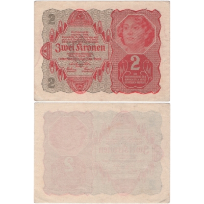 Rakousko - bankovka 2 koruny 1922