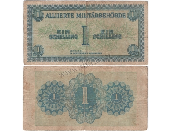 Rakousko - bankovka 1 schilling 1944, II. světová válka