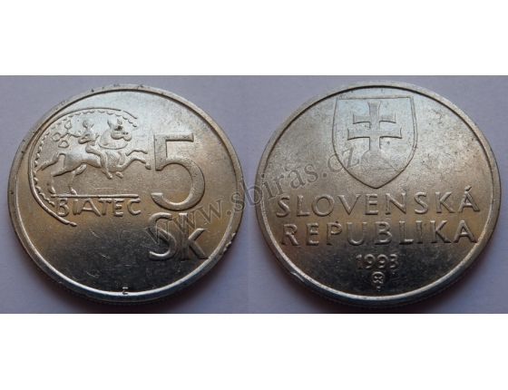 Slovensko - 5 korun 1993