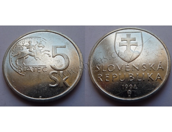 Slovensko - 5 korun 1994