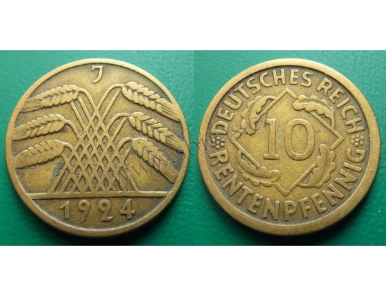 10 rentenpfennig 1924 J
