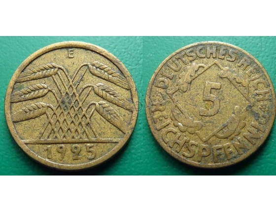 5 Reichspfennig 1925 E