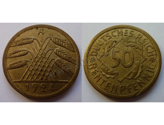 Německo - 50 rentenpfennig 1924 A