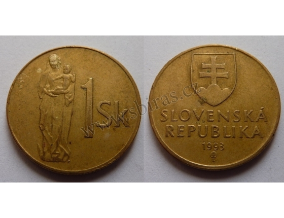 Slovensko - 1 koruna 1993