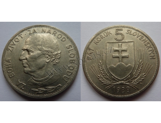 Slovenský štát - 5 korun 1939