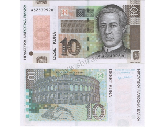 Chorvatsko - bankovka 10 kuna 2004 UNC
