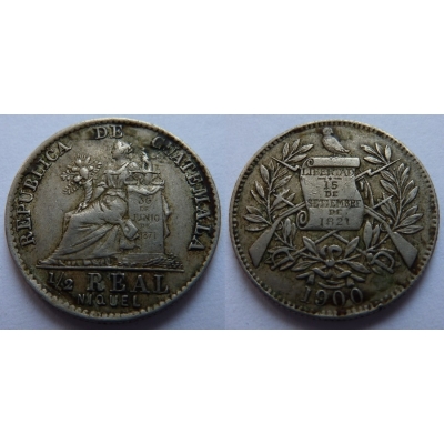 Guatemala - 1/2 real 1900