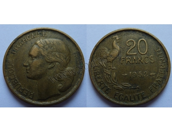 Francie - 20 franků 1952