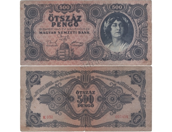 Maďarsko - bankovka 500 Pengö 1945