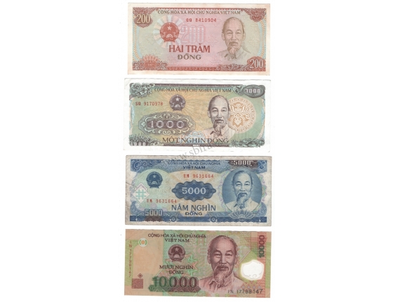 Vietnam - sada 4 bankovek