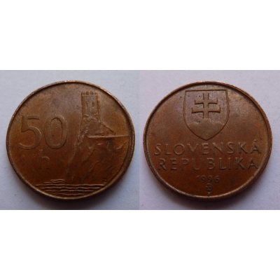 Slovensko - 50 haléřů 1996