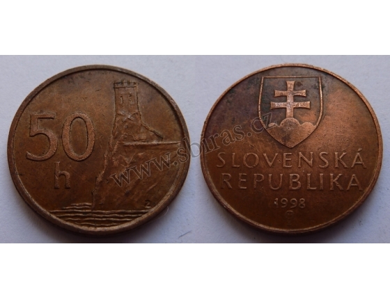 Slovensko - 50 haléřů 1998