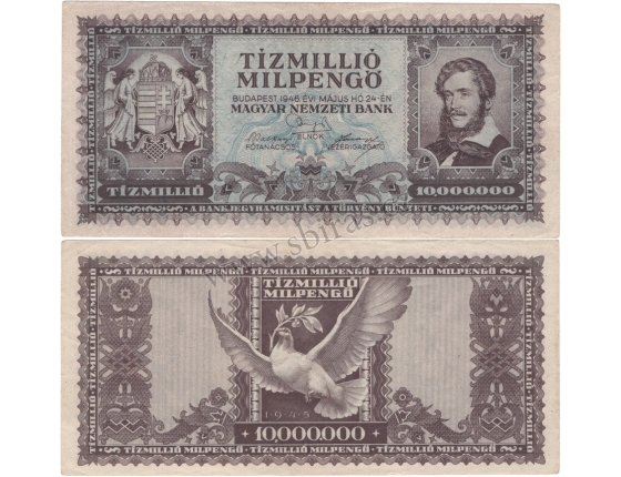 Maďarsko - bankovka 10 000 000 pengo 1946