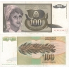 Jugoslávie - bankovka 100 dinara 1991