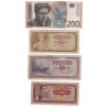 4x bankovky Jugoslávie, horší stav
