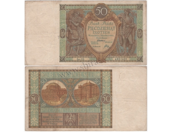Polsko - bankovka 50 Zlotych 1929