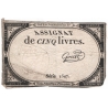 Banknote : Frankreich - 5 Livres 1793