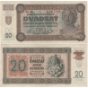 Slovenský štát - bankovka 20 korun 1942, neperforovaná, série Xk