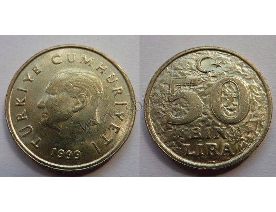 Turecko - 50 Bin Lira 1999