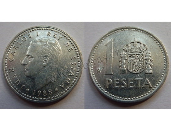 Španělsko - 1 peseta 1988