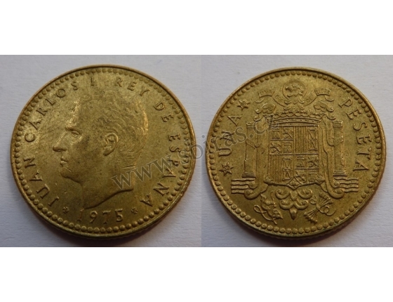 Španělsko - 1 peseta 1975