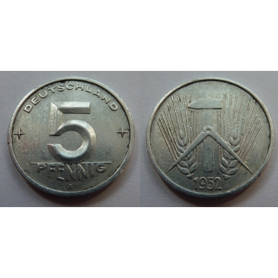 Východní Německo - 5 Pfennig 1952 A