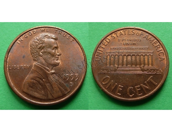 Spojené státy americké - 1 cent 1993 D