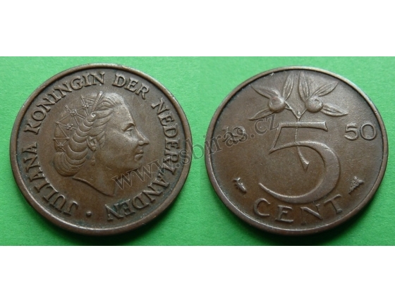 Holandsko - 5 cents 1950