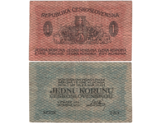 1 koruna 1919