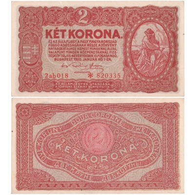 Maďarsko - bankovka 2 korona 1920