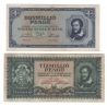 Maďarsko - 2x bankovka 1 milion, 10 milion pengo 1945