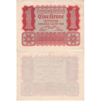Rakousko - bankovka 1 koruna 1922