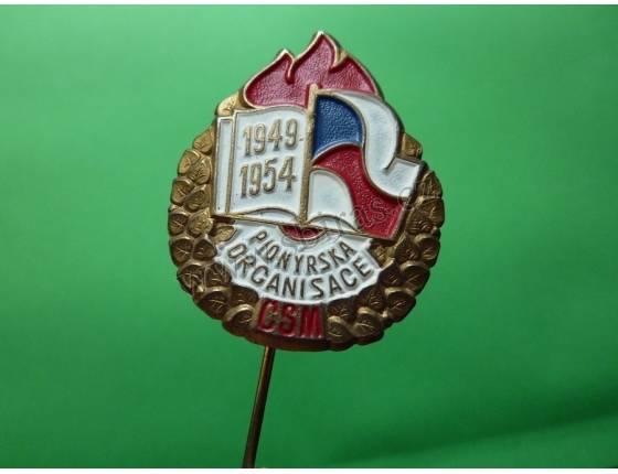 ČSM - Pionýrská organisace 1954, odznak jehla
