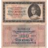 Tschechoslowakei - 100 Kronen-Banknote 1945