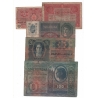 Sada5 bankovek Rakousko-Uherska bez přetisku - 1, 2, 10, 20 a 100 korun